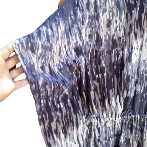 Express Top Womens XS Ombre Paint Splatter Striped Batwing Cape Cutout Shoulders - Picture 12 of 14